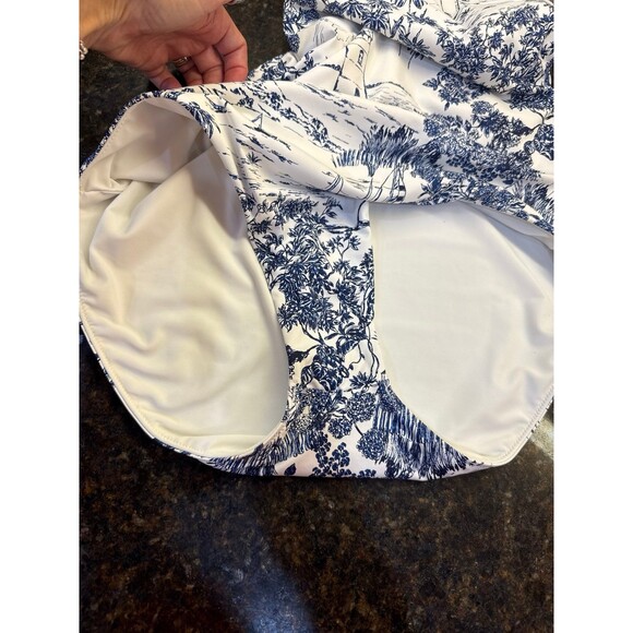 Vineyard Vines Women's Navy White One Piece Swimsuit Vineyard Toile NEW Size L - Picture 6 of 6